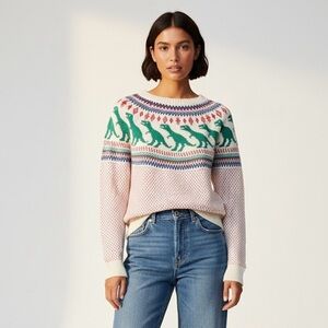 ModCloth Rawr Ambition Fair Isle Sweater new with tags size XL